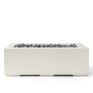 HPC Fire Avera 48" Lightweight Concrete Fire Pit - Limestone Concrete Slate Beach Stone
