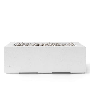 HPC Fire Avera 48" Lightweight Concrete Fire Pit - Natural Concrete Ivory Beach Stone