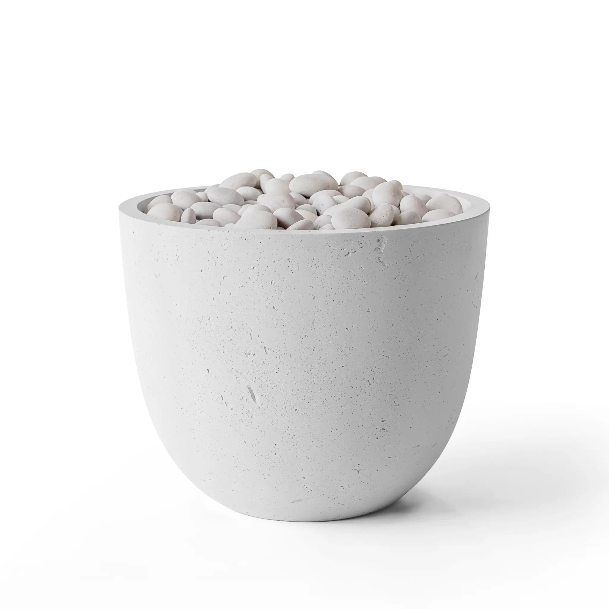 HPC Fire Element Lightweight Concrete Manual Ignition Fire Pit - Ash - Ivory Beach Stone