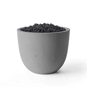 HPC Fire Element Lightweight Concrete Manual Ignition Fire Pit - Charcoal - Black Lava Rock