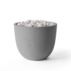 HPC Fire Element Lightweight Concrete Manual Ignition Fire Pit - Charcoal - Ivory Beach Stone