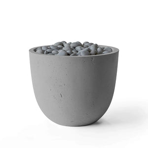 HPC Fire Element Lightweight Concrete Manual Ignition Fire Pit - Charcoal - Slate Beach Stone