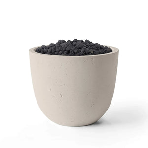 HPC Fire Element Lightweight Concrete Manual Ignition Fire Pit - Clay - Black Lava Rock