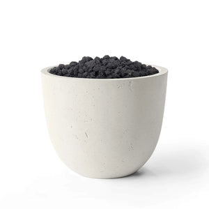 HPC Fire Element Lightweight Concrete Manual Ignition Fire Pit - Limestone - Black Lava Rock