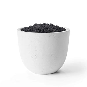 HPC Fire Element Lightweight Concrete Manual Ignition Fire Pit - Natural - Black Lava Rock