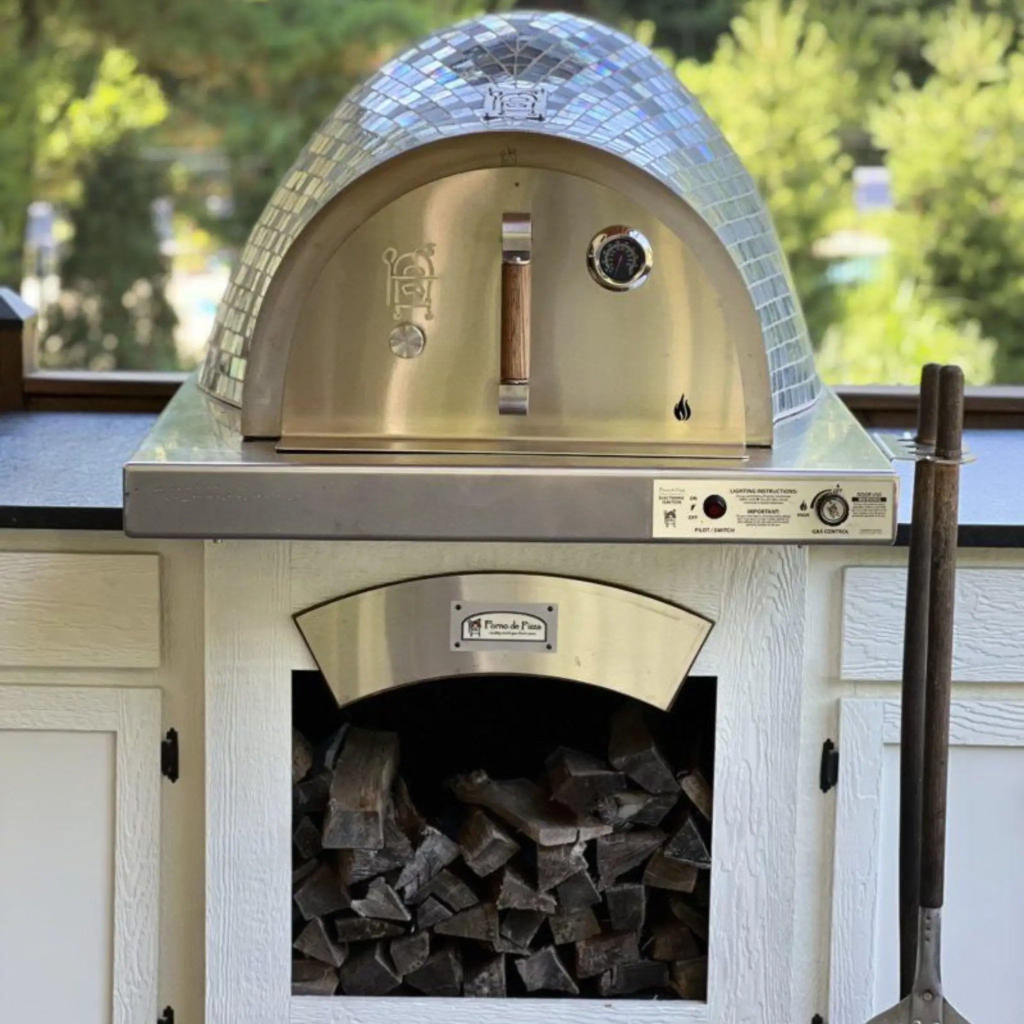 HPC Fire Villa Series Hybrid Dual Fuel Wood & Gas Pizza Oven (Built-In)