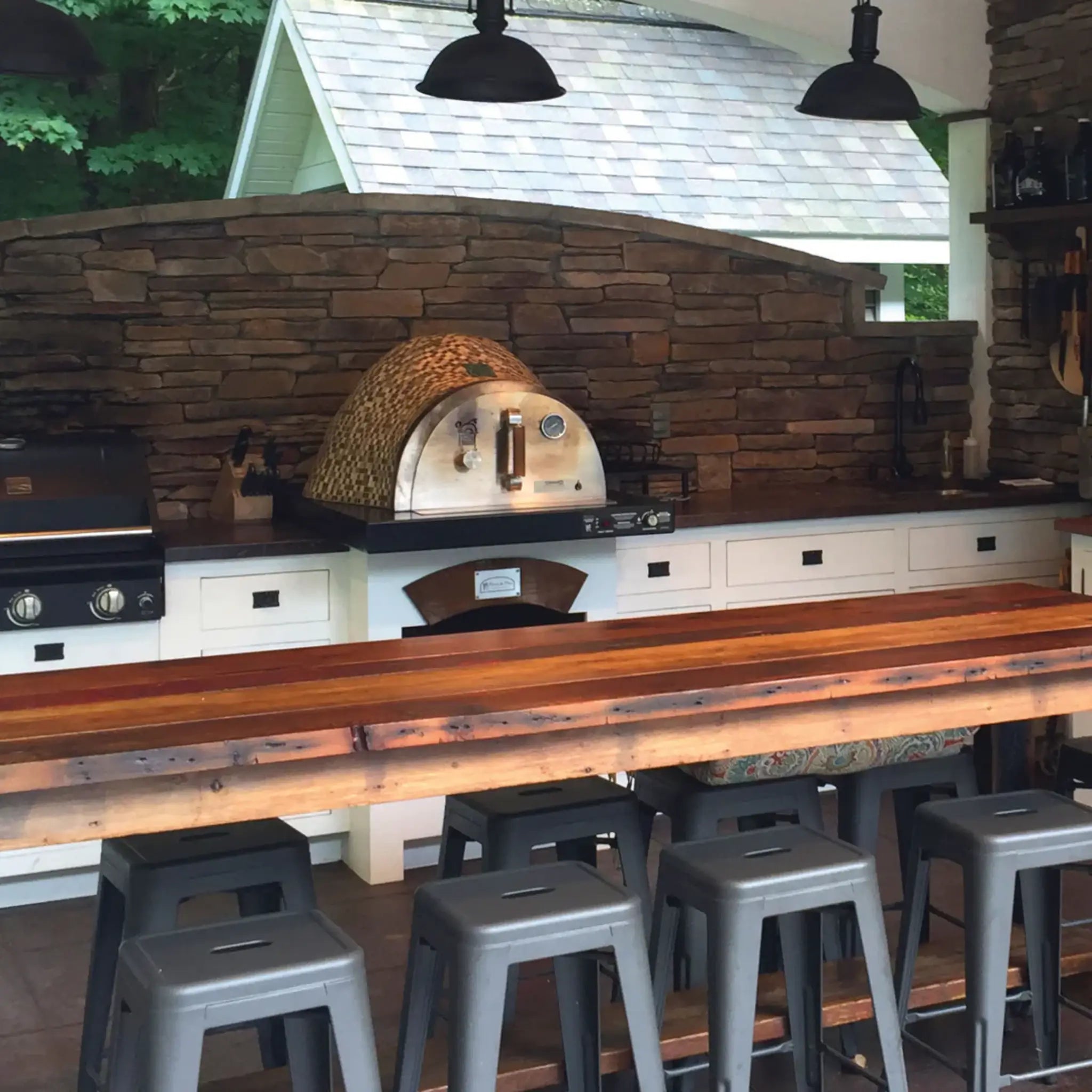 HPC Fire Villa Series Hybrid Dual Fuel Wood & Gas Pizza Oven (Built-In)