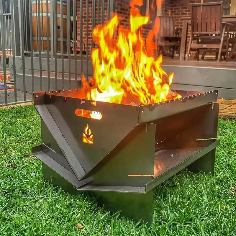 AHL Stainless Steel Collapsible Fire Pit