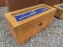AHL Steel Gas Fire Pit Table for Backyard Corten