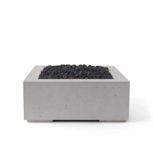 HPC Fire Alea 40" Lightweight Concrete Electronic Ignition Fire Pit - Sandstone Concrete -Black Lava Rock
