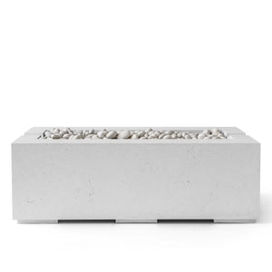 HPC Fire Avera 48" Lightweight Concrete Fire Pit - Ash Concrete Ivory Beach Stone