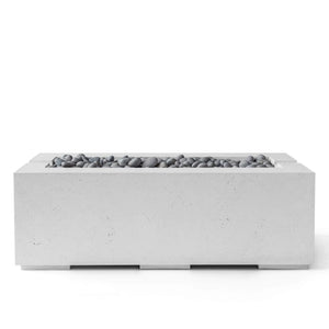 HPC Fire Avera 48" Lightweight Concrete Fire Pit - Ash Concrete Slate Beach Stone
