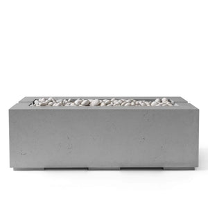 HPC Fire Avera 48" Lightweight Concrete Fire Pit - Charcoal Concrete Ivory Beach Stone