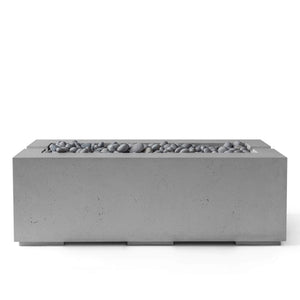 HPC Fire Avera 48" Lightweight Concrete Fire Pit - Charcoal Concrete Slate  Beach Stone
