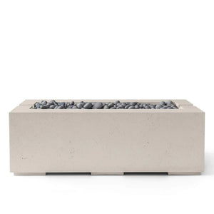 HPC Fire Avera 48" Lightweight Concrete Fire Pit - Clay Concrete Slate Beach Stone