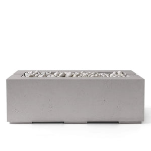 HPC Fire Avera 48" Lightweight Concrete Fire Pit - Sandstone Concrete Ivory Beach Stone