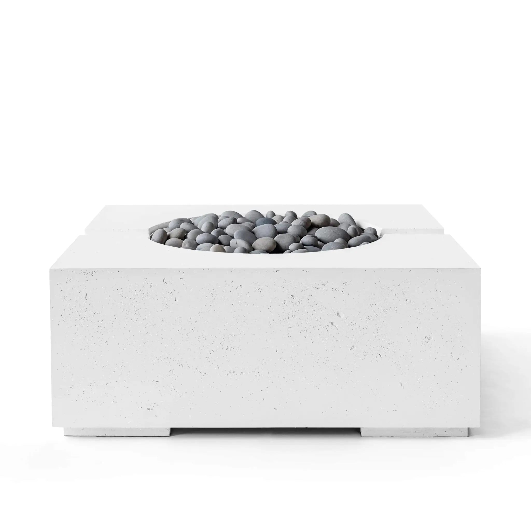 HPC Fire Bravo Lightweight Concrete Manual Ignition Fire Pit - Natural - Slate Beach Stone