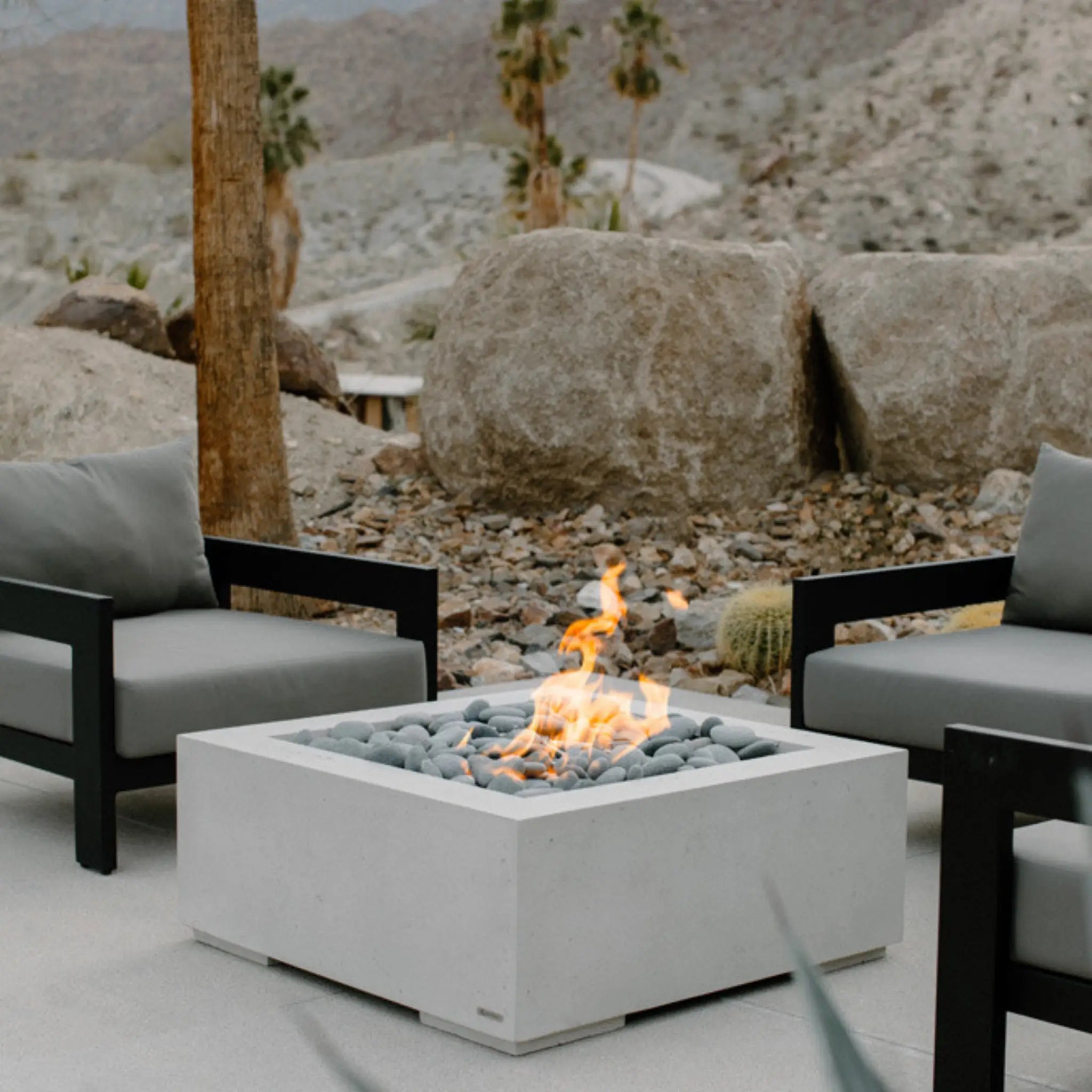 Alea Series 40" Lightweight Fire Pit – Modern Elegance Fire Pit for Outdoor Space by HPC Fire Inspired