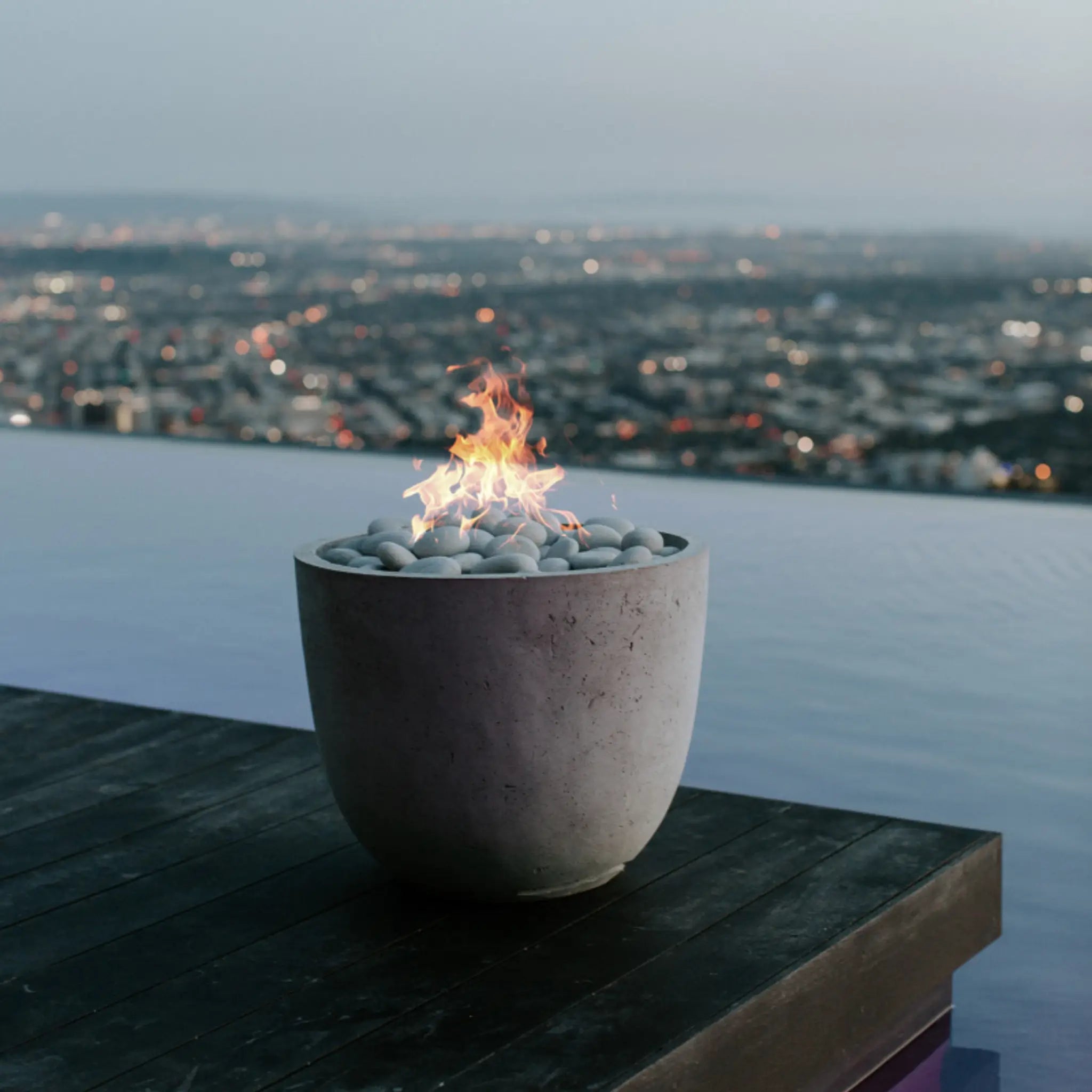 HPC Fire Inspired Element Lightweight Concrete Manual Ignition Fire Pit