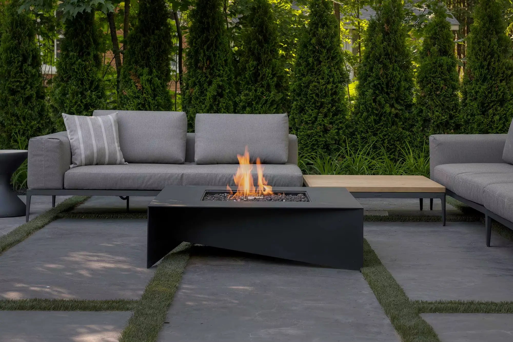 AHL Corten Steel Heater Gas Outdoor Large Gas Fire Pit